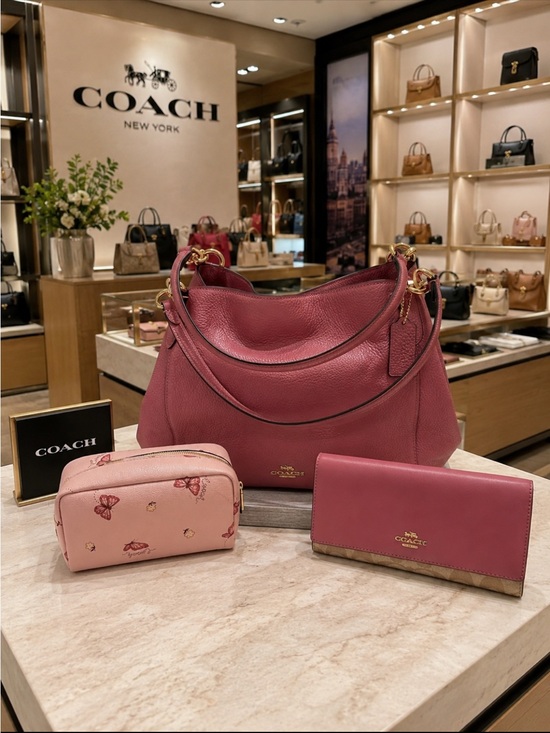 Coach Handbags - Coach Erin Peony Shoulder Bag, Coach Slim Envelope Peony Wallet & Coach Cosmetic